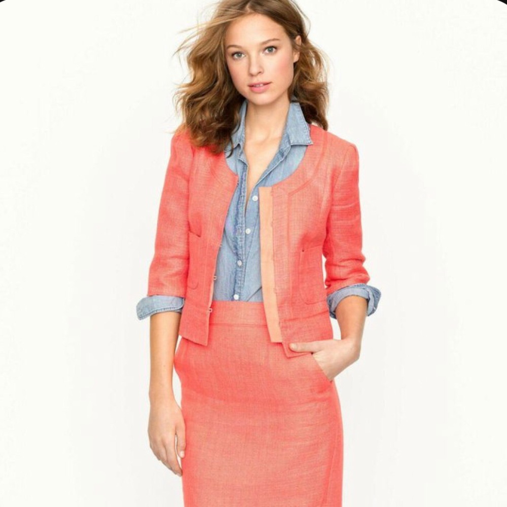 J. Crew Bureau Jacket in Linen